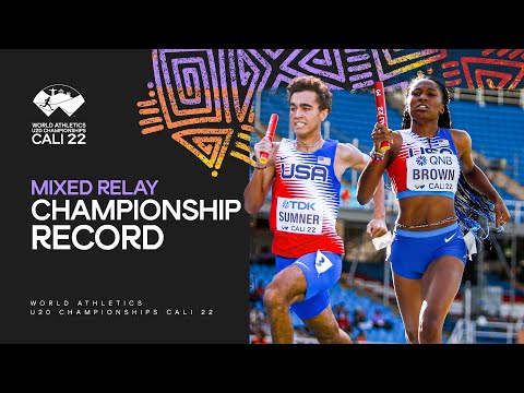 Team USA breaks championship mixed 4x400m relay record | World Athletics U20 Championships Cali 2022
