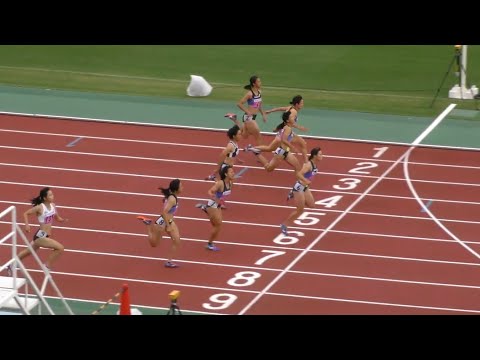 女子100m決勝　関東学生新人 R01