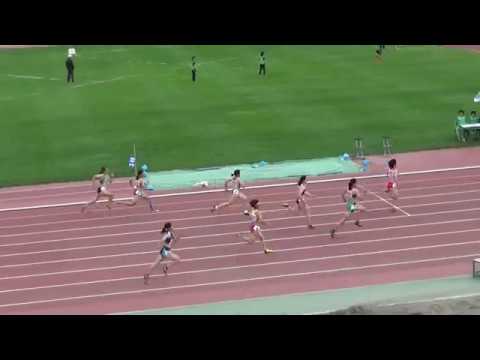 女子100m_準決勝2組_第72回北海道高校陸上20190619