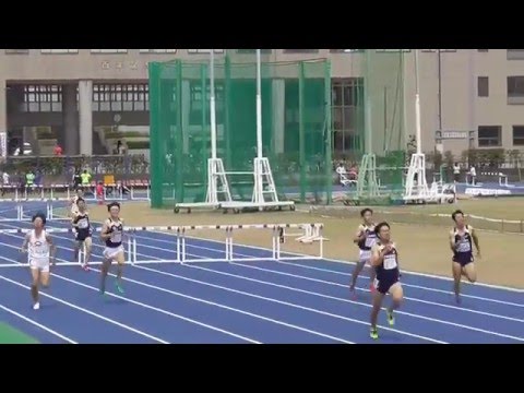 【中大陸上部】280410日体対抗400mH 3組 武藤55.50折井60.09