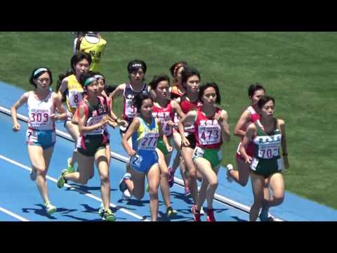 北関東高校総体陸上 女子1500m 予選1組 2016/06/17