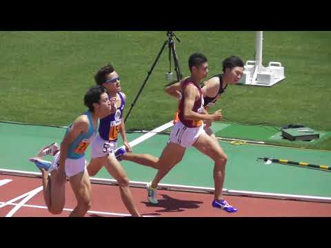 関東インカレ 男子1部800ｍ予選4組 西久保達也(早大)/上野(中大) 2019.5.25