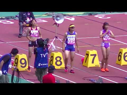 H29　熊本全中　女子100mH決勝　大会新記録
