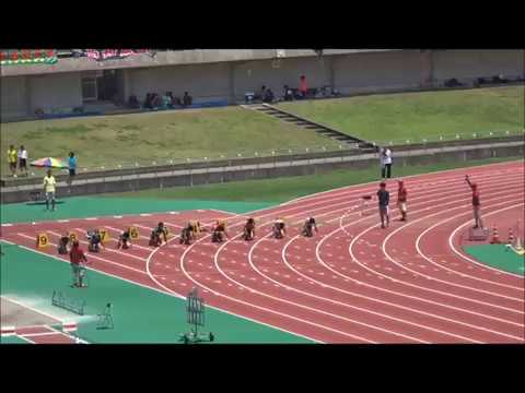 少年男子B（中3・高1）100m予選4組、大原勇人（高知農）11秒39　～国民体育大会　高知県選考会～