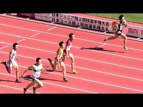 2015ジュニア陸上男子 100ｍ 予選5組 20151017