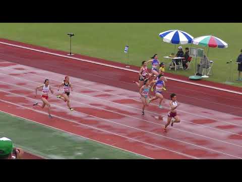 Ｈ30　栃木県高校総体　女子100m準決勝2組
