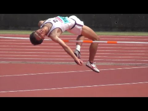 日本陸上混成競技2016 ジュニア男子十種走高跳（別宮君と田上君）