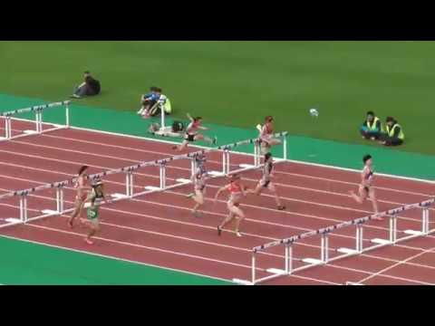女子100mH_A決勝_第50回北海道高体連札幌支部新人陸上20180818