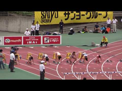 布勢2016 女子100mH第1レース3組 木村文子13.31柴村仁美13.32(+2.2)