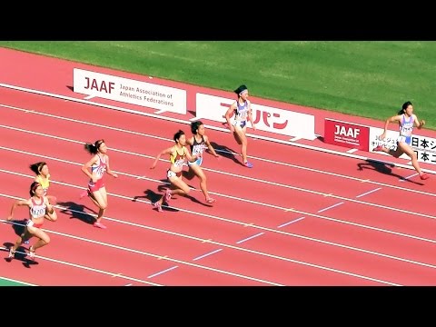 2015ユース陸上女子 100ｍ 予選2組 20151017