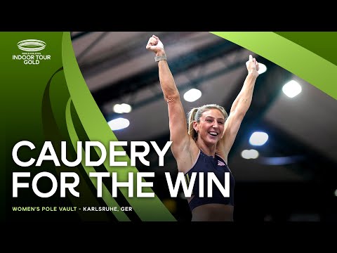 Caudery flies over 4.75m in Karlsruhe | World Indoor Tour 2025