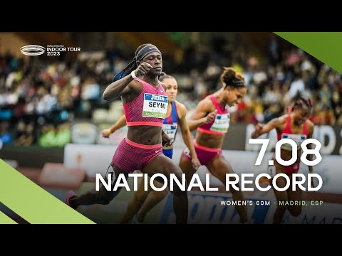 Seyni 🇨🇮 storms to national record in the women&#039;s 60m | World Indoor Tour 2023