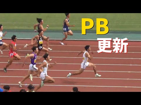 井上直紀・河田航典・守祐陽・舘野峻輝 予選 男子100m 関東学生新人陸上2022