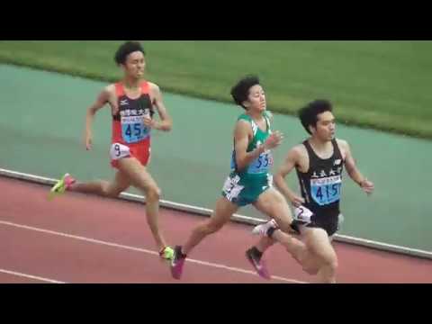 関東ｲﾝｶﾚ 男子2部1500m予選2組 齋藤(上武)/湯原(青山学院) 2018.5.24