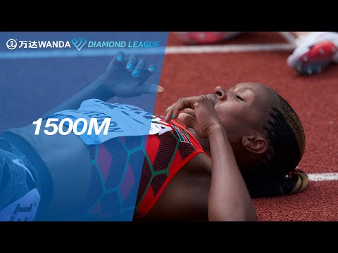 Faith Kipyegon sets a meeting record in the women&#039;s 1500m in Eugene - Wanda Diamond League 2021