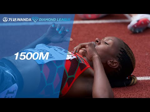 Faith Kipyegon sets a meeting record in the women&#039;s 1500m in Eugene - Wanda Diamond League 2021