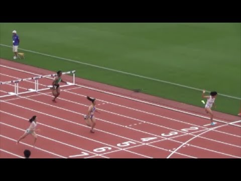 国体陸上群馬県予選2017 少年B女子100mYH決勝