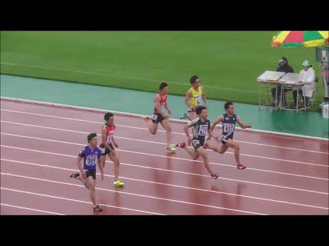 男子100m_予選3組_第71回北海道高校陸上20180613