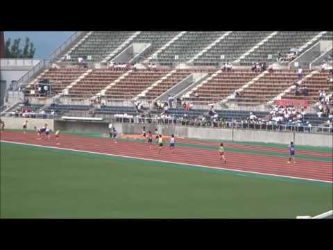 男子4×100mリレー予選2組、1着：道後中　45秒58　～第69回愛媛県中学校総合体育大会・陸上～