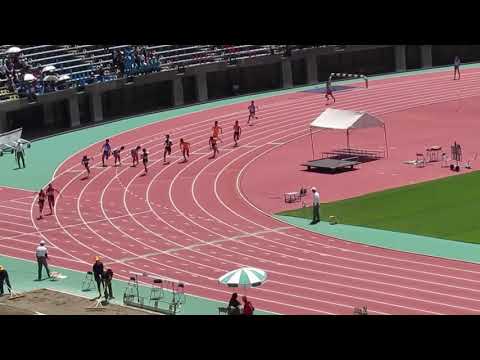 18年6月2日熊本県高校総体　男子4x100m予選5組