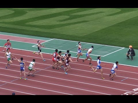 高校男子4×400mリレー決勝 （1着 明石北）兵庫リレーカーニバル 2019.4