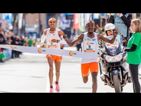 Sprint Finish In Rotterdam Marathon Men&#039;s Race