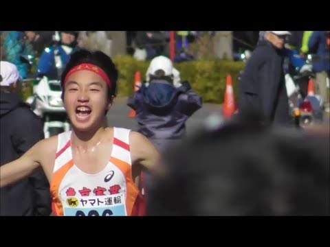 第53回青梅マラソン10kmの部ゴール 下條(東京実業)優勝/伊東大翔(國學院久我山･2020年中大新入生) 2019.2.17