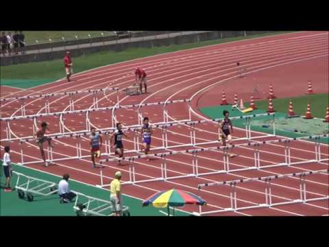 山本航大（幡多農）15秒05、少年男子共通　110mハードル決勝　～国民体育大会　高知県選考会～