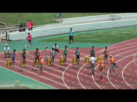 H29　千葉県　中学通信陸上　1年男子100m　準決勝1組