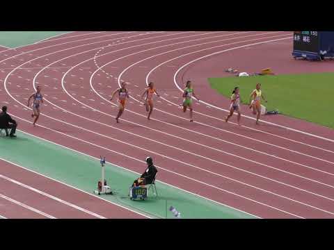 女子200m B決勝　U18日本選手権R01