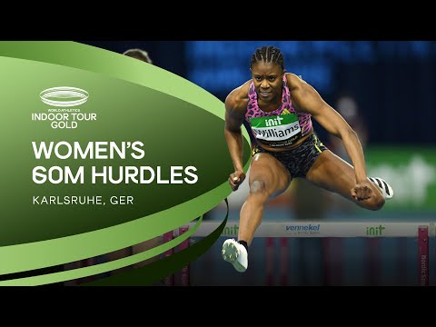 Williams wins 60m hurdles with 7.84 PB | World Indoor Tour Gold Karlsruhe 2022