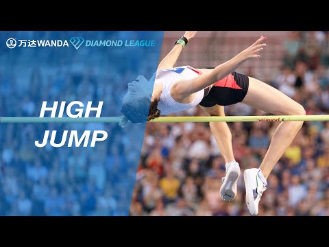 Yaroslava Mahuchikh beats Mariya Lasitskene in the women&#039;s high jump - Wanda Diamond League 2021