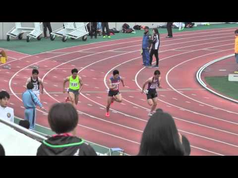 H28　六大学対校　オープン100m　1組　2回目　再レース