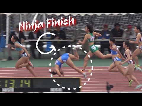 回転してゴール 準決・決勝 女子100mH 関東インカレ陸上2025