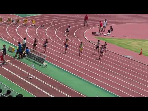 2018 茨城県高校個人選手権 1年女子100m予選5組