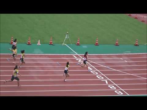 女子C（中学1年）100m　予選3組　～ジュニアオリンピック陸上　高知県選考会～