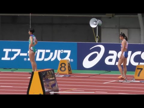 女子200m予選4組　U18日本選手権R01