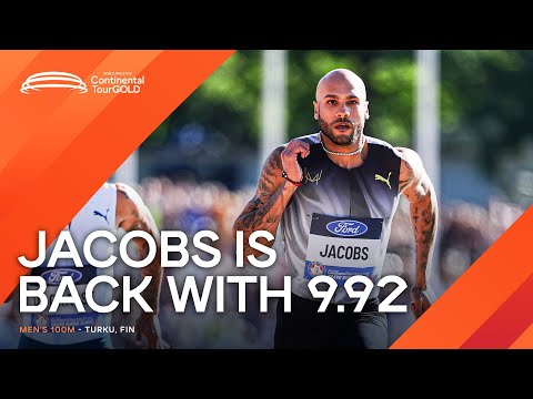 Olympic champion Marcell Jacobs clocks 9.92 !! 🔥 | Continental Tour Gold 2024