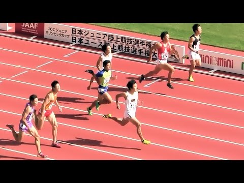 2015ジュニア陸上男子 100ｍ 予選1組 20151017