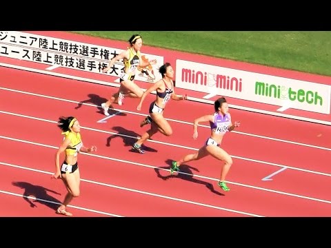 2015ユース陸上女子 100ｍ 予選3組 20151017