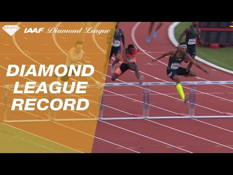Abderrahman Samba 46.98 2nd ALL-TIME Wins Men&#039;s 400m Hurdles Men - IAAF Diamond League Paris 2018