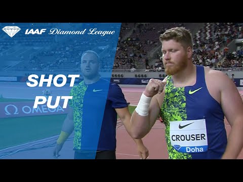 Ryan Crouser wins the Men&#039;s Shot Put competition in Doha - IAAF Diamond League 2019
