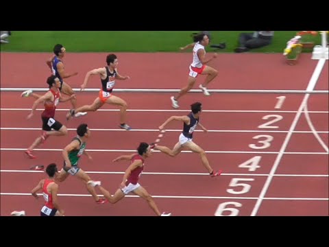 男子100m2組　福井アスリートナイトゲーム2021