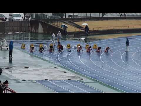 2018 水戸市陸上記録会 中学男子100m1組