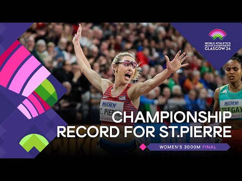 Elinor St. Pierre beats Gudaf Tsegay to 3000m world title | World Indoor Championships Glasgow 24