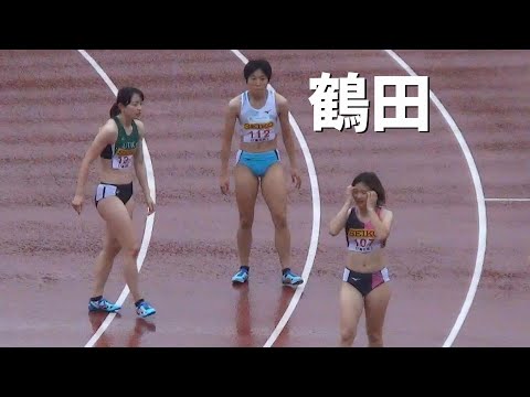 鶴田・兒玉・君嶋 予選 女子100m 織田記念陸上2023