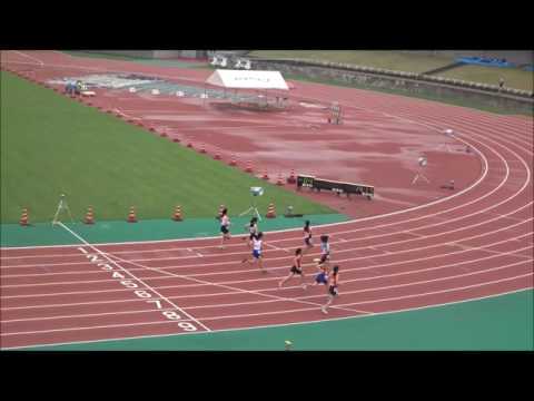 女子B（中学2年）100m　予選2組　～ジュニアオリンピック陸上　高知県選考会～