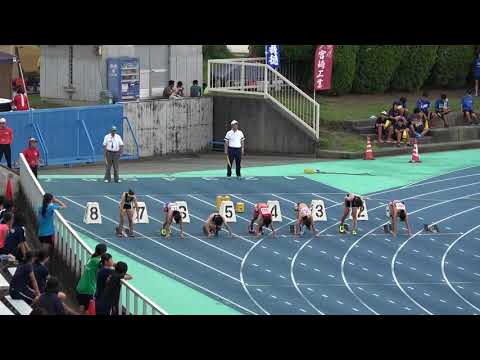 20180915140058県高校新人大会女100ｍ準決勝2組 長谷川このみ