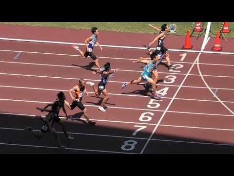 『100分の1秒差』 決勝 男子100m（1年2年3年）中国中学総体陸上2024