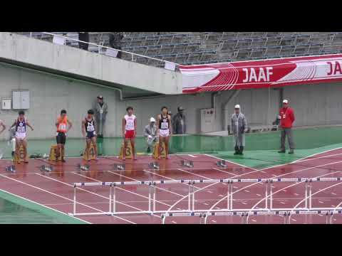 男子110mH 予選4組　U20日本選手権 R01